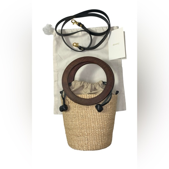 Aranaz Handbags - Aranaz Raffia Straw Bucket Bag